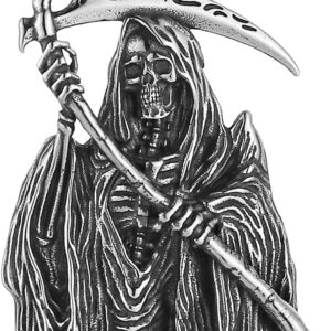 Collar Santa Muerte gótico hombre acero inoxidable con calavera