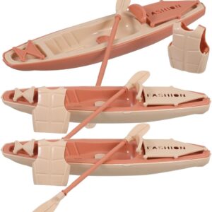 Conjunto decorativo Toyvian: 3 barcos de kayak en miniatura