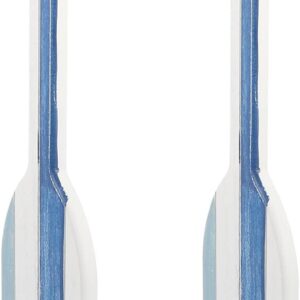 Remos decorativos en madera azul oscuro, pack 2 unidades