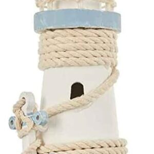 Faro decorativo Out of the Blue en madera blanca