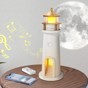 Lámpara de faro LED recargable con proyector lunar y Bluetooth