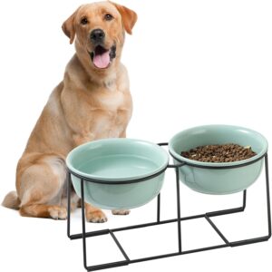 Comedero y bebedero elevado para perro 2x1600 ml cerámica