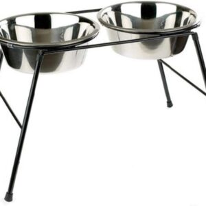 Comedero Doble Classic Caldex 4555 - Acero Inoxidable