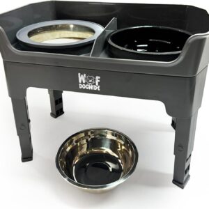 Comedero elevado para perros con acero inoxidable