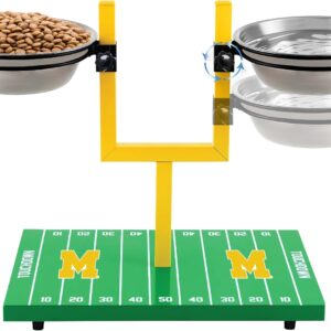 Comedero NCAA Michigan Wolverines para perros, cuencos elevados