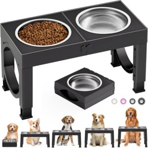 X XBEN Comedero Elevado Perro - 5 Alturas Ajustables