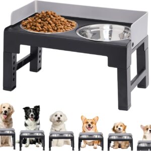 Comedero elevado para perro con cuencos de acero inox. EULEUY