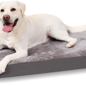 Cama ortopédica XL para perros, 104x68 cm, gris oscuro