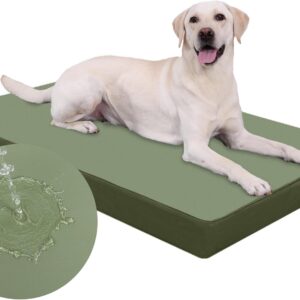 Cama ortopédica para perros grandes 104x68 cm, verde