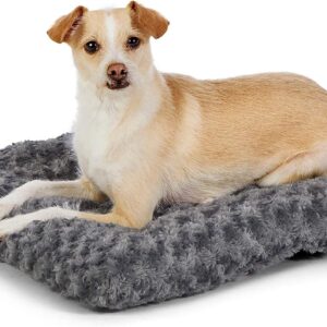 Cama para mascotas Amazon Basics lavable, 59x46 cm, gris