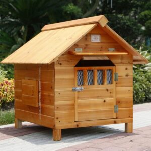 Casona XL para perros exteriores de madera resistente