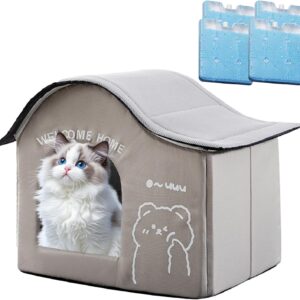 Caseta refrescante para gatos y perros pequeños | Exterior plegable
