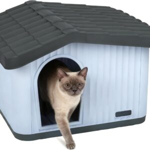 VOUNOT Casa para Gatos 60x51x41 cm Blanco