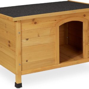 Caseta para perro exterior madera tejado abatible 58x86 cm