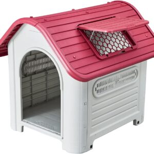 GARDIUN KZT1006 Dakota - Caseta perro 87x72x75 cm Beige/Rojo