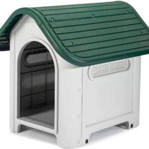 Gardiun Kira: Caseta de Perro Pequeña Beige/Verde 59x75x66 cm