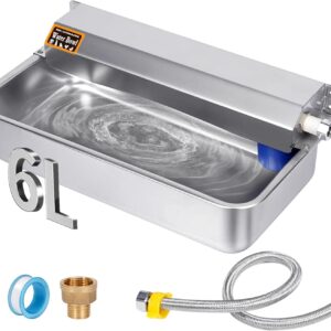 Bebedero automático para mascotas, acero inoxidable 6L