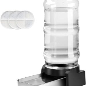 Marchul 8.6L Dispensador agua mascotas, acero inox y 3 filtros