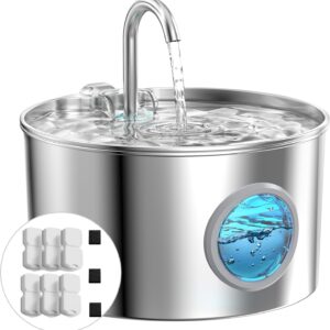 Fuente para gatos de acero inoxidable 2.2L automática