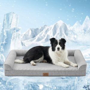 Cama refrigerante ortopédica XL para perros 107x76 cm