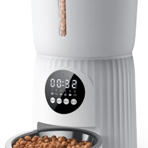 Comedero automático Faroro 4L para gatos/perros (blanco)