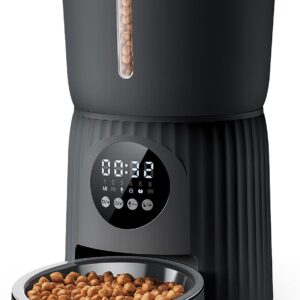 Comedero automático Faroro 4L para gatos y perros | 6 comidas/día