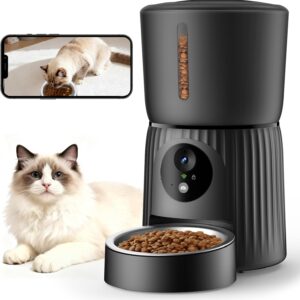 Comedero automático WiFi para mascotas con cámara 1080P