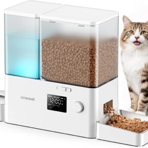 Comedero automático 2 en 1 para gatos con dispensador de agua