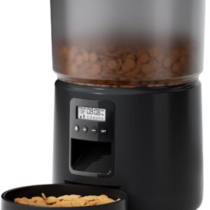 Comedero automático para gatos con temporizador y grabación