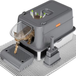 Arenero XXL Citylife para gatos, acero inoxidable sin olor