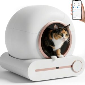 Arenero autolimpiable para gatos Venkillian 65L con App Tuya