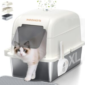 Arenero gatos extra grande acero inoxidable MeoWant