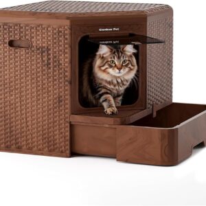Gardner Pet Arenero Gato XXL Cerrado Madera Oscura