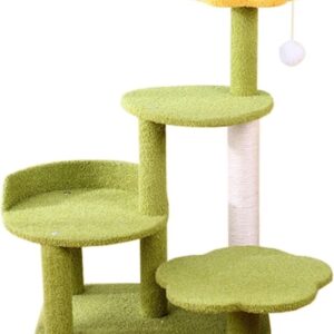 Torre para gatos 4 niveles con rascador de sisal