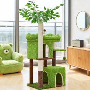 Árbol para gatos Woochpet de 152 cm con tronco rascador y casas