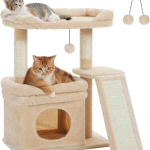 Árbol rascador PETEPELA para gatos grandes con cueva y sisal