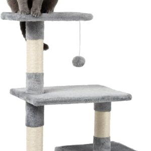 Árbol rascador para gatos Lionto 85 cm, gris claro