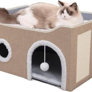 Cama gatos ERNAN plegable con rascador