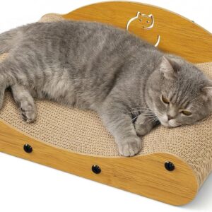 Gimars Rascador para Gato en Cartón Ondulado XXL - Sofá, Cama y Mueble
