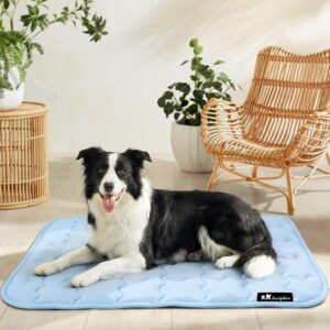 Alfombra refrigerante para perros y gatos Luciphia Azul 51x77 cm
