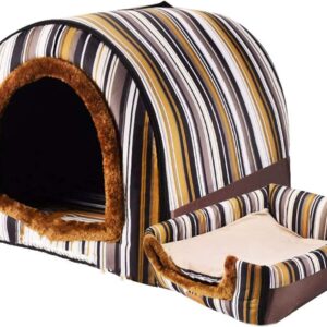 Cama grande para perros y gatos, nido suave y plegable