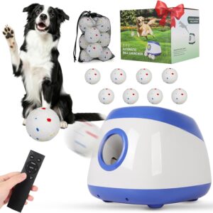 Lanzador automático Olenyer para perros grandes (80 pies, recargable USB)