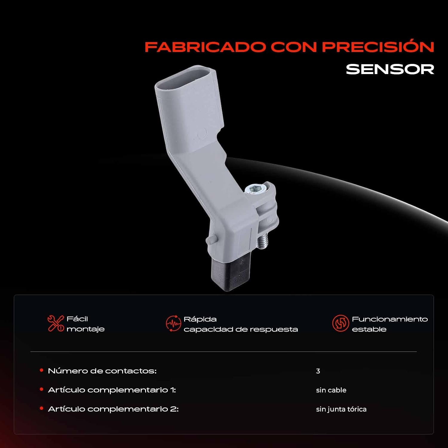 Sensor cigüeñal Frankberg 036906433E para VW Seat Skoda - Imagen 4