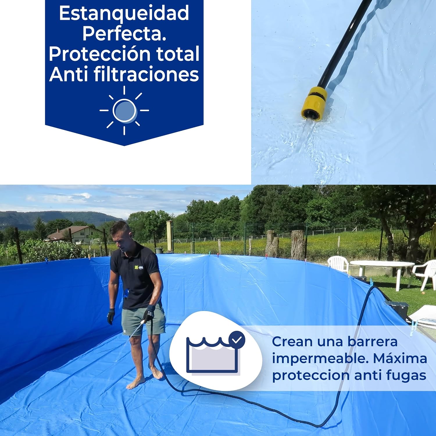 Gre SP2450F - Liner azul 240x120 cm para piscinas