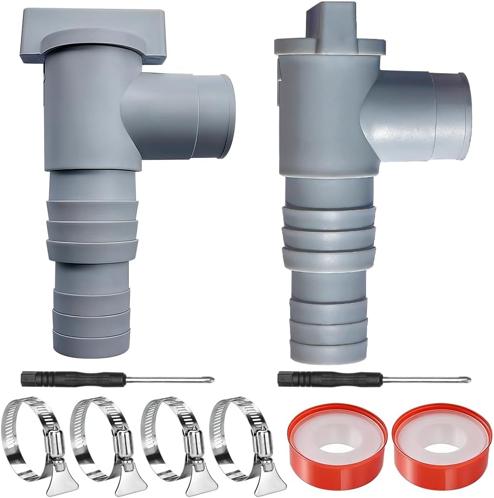 Válvula cierre piscina 32/38 mm + abrazaderas KUWUNG