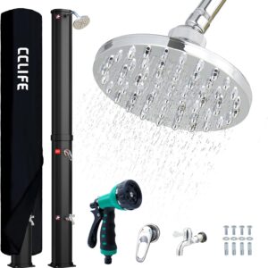 Ducha solar CCLIFE 40L con agua caliente hasta 60°C