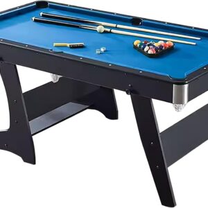 Mesa de billar plegable azul ZLLPIGLS, compacta y completa