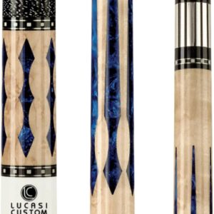 Taco de billar Lucasi Custom Super Extra con incrustaciones azules
