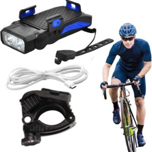 Luces bicicleta con bocina y soporte para móvil