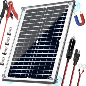 Panel solar POWOXI 20W, cargador batería 12V magnético